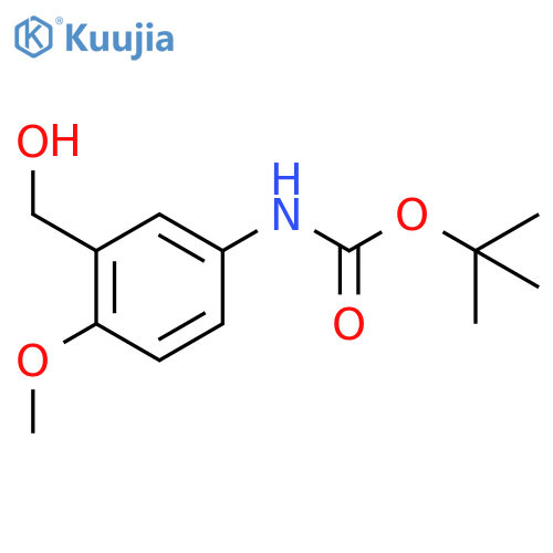 tert-butyl N-3-(hydroxymethyl)-4-methoxyphenylcarbamate structure