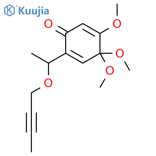 2,5-Cyclohexadien-1-one, 2-[1-(2-butynyloxy)ethyl]-4,4,5-trimethoxy- structure
