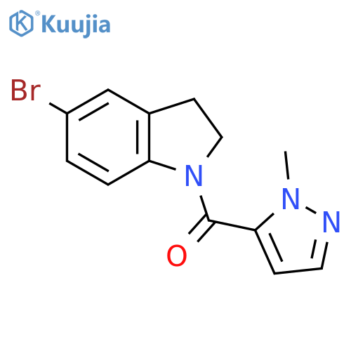 (5-Bromoindolin-1-yl)-(2-methylpyrazol-3-yl)methanone structure