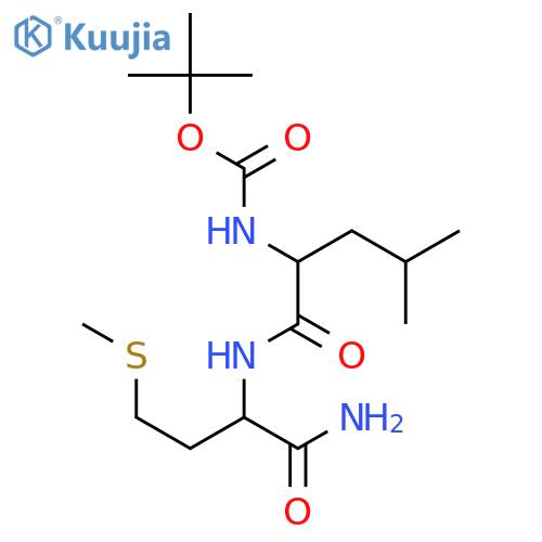 L-Methioninamide,N-[(1,1-dimethylethoxy)carbonyl]-L-leucyl- (9CI) structure