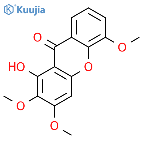 9H-Xanthen-9-one,1-hydroxy-2,3,5-trimethoxy- structure