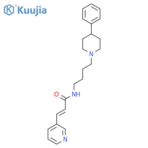 2-PROPENAMIDE, N-[4-(4-PHENYL-1-PIPERIDINYL)BUTYL]-3-(3-PYRIDINYL)- structure
