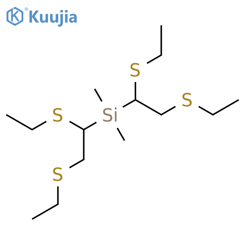 Silane, bis[1,2-bis(ethylthio)ethyl]dimethyl- structure