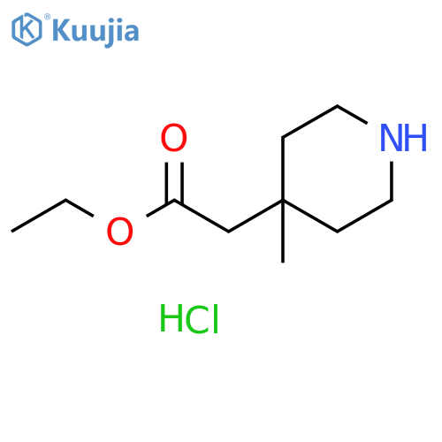 ethyl 2-(4-methyl-4-piperidyl)acetate;hydrochloride structure