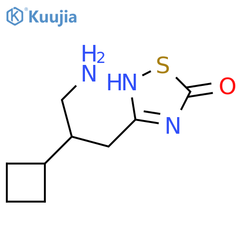 1,2,4-Thiadiazol-5(2H)-one, 3-(3-amino-2-cyclobutylpropyl)- structure