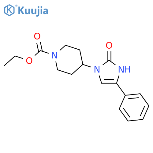 1-(1-Ethoxycarbonyl-4-piperidino)-4-phenyl-4-imidazolin-2-one structure