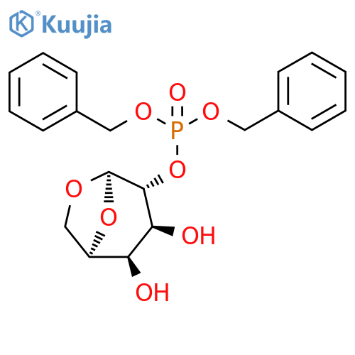 b-D-Galactopyranose, 1,6-anhydro-,2-[bis(phenylmethyl) phosphate] (9CI) structure
