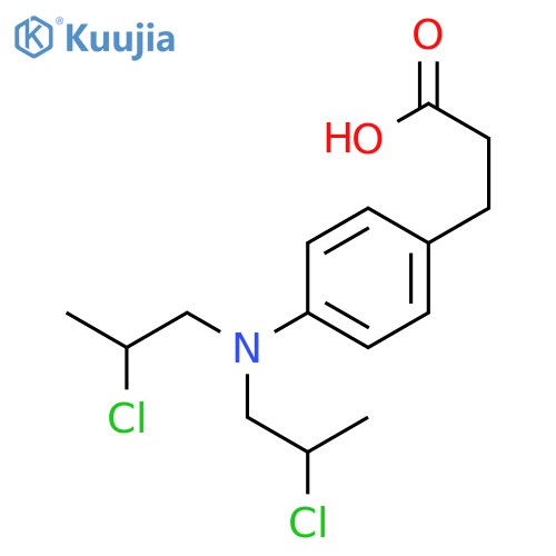 Benzenepropanoic acid, 4-[bis(2-chloropropyl)amino]- structure