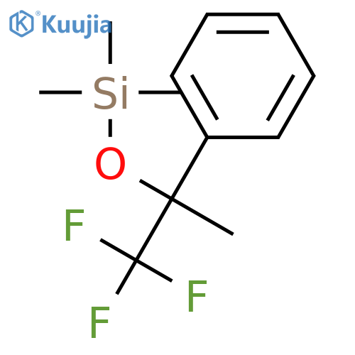 Silane, trimethyl(2,2,2-trifluoro-1-methyl-1-phenylethoxy)- structure
