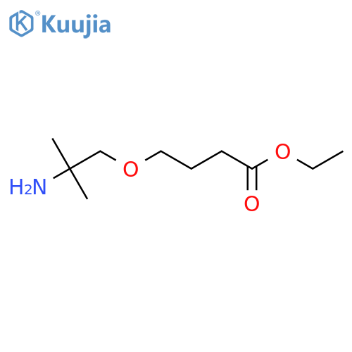 Ethyl 4-(2-amino-2-methylpropoxy)butanoate structure