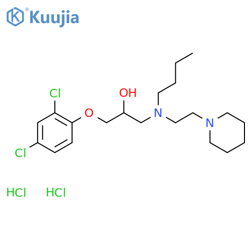 2-Propanol,1-[butyl[2-(1-piperidinyl)ethyl]amino]-3-(2,4-dichlorophenoxy)-, hydrochloride(1:2) structure