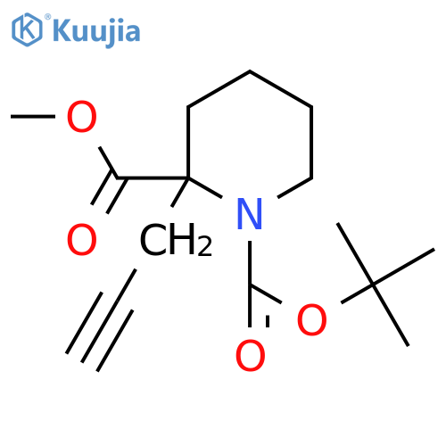 1-Tert-butyl 2-methyl 2-(prop-2-yn-1-yl)piperidine-1,2-dicarboxylate structure