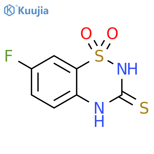 7-fluoro-3-sulfanylidene-3,4-dihydro-2H-1lambda6,2,4-benzothiadiazine-1,1-dione structure