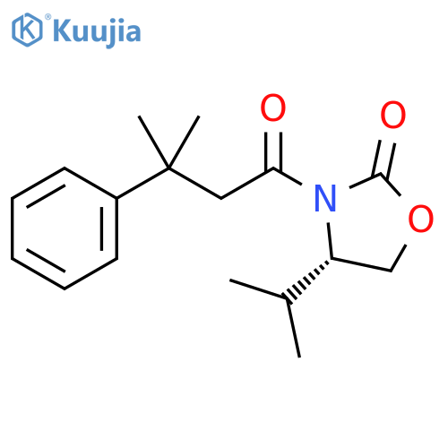 2-Oxazolidinone, 4-(1-methylethyl)-3-(3-methyl-1-oxo-3-phenylbutyl)-,(4S)- structure