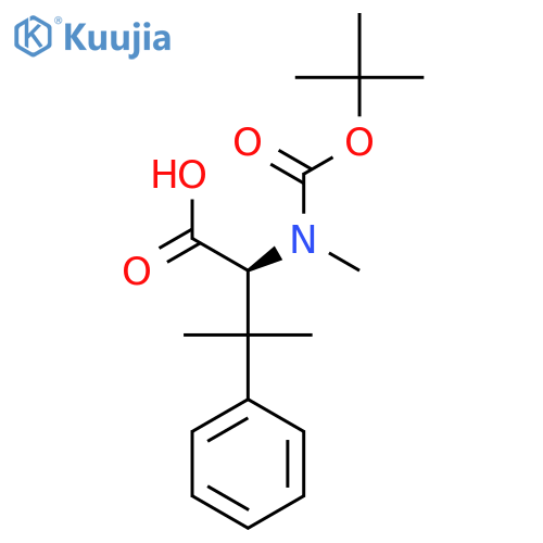 (S)-2-((tert-butoxycarbonyl)(methyl)amino)-3-methyl-3-phenylbutanoic acid structure