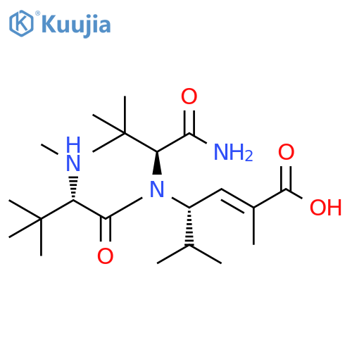 L-Valinamide,N,3-dimethyl-L-valyl-N-[(1S,2E)-3-carboxy-1-(1-methylethyl)-2-butenyl]-3-methyl- structure