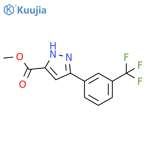 methyl 3-(3-(trifluoromethyl)phenyl)-1H-pyrazole-5-carboxylate structure