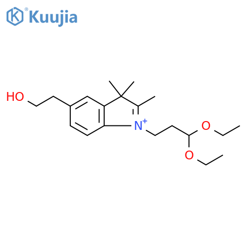 3H-Indolium, 1-(3,3-diethoxypropyl)-5-(2-hydroxyethyl)-2,3,3-trimethyl- structure