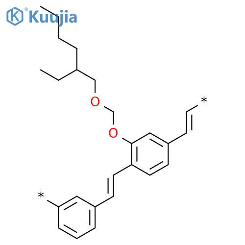 Poly[1,3-phenylene-1,2-ethenediyl[[(2-ethylhexyl)oxy]methoxy-1,4-phenylene]-1,2-ethenediyl](9CI) structure