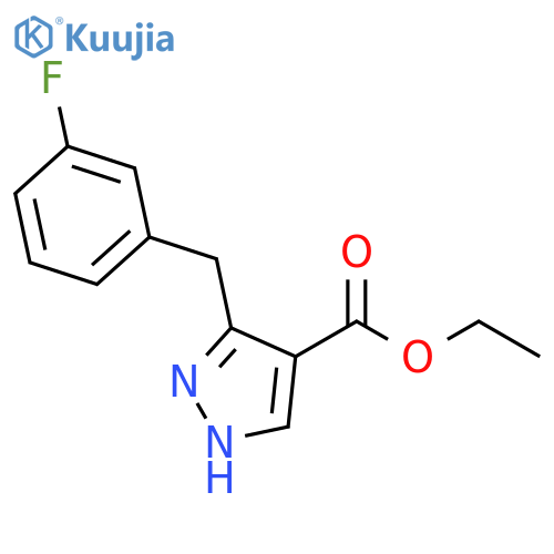 1H-Pyrazole-4-carboxylic acid, 3-[(3-fluorophenyl)methyl]-, ethyl ester structure