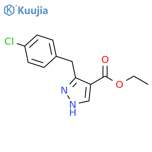 1H-Pyrazole-4-carboxylic acid, 3-[(4-chlorophenyl)methyl]-, ethyl ester structure