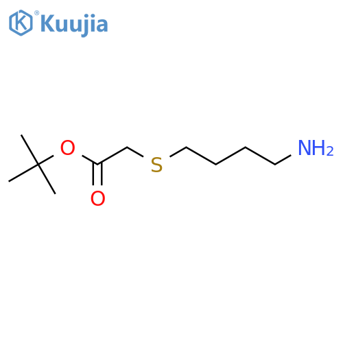 tert-butyl 2-(4-aminobutyl)sulfanylacetate structure