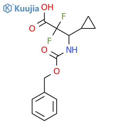 3-{[(Benzyloxy)carbonyl]amino}-3-cyclopropyl-2,2-difluoropropanoic acid structure
