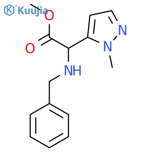 methyl 2-(benzylamino)-2-(1-methyl-1H-pyrazol-5-yl)acetate structure