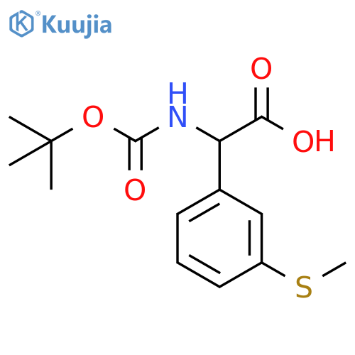 2-((tert-butoxycarbonyl)amino)-2-(3-(methylthio)phenyl)acetic acid structure