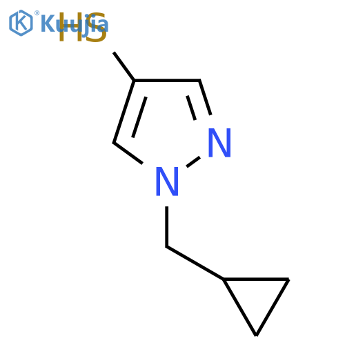 1-(cyclopropylmethyl)-1H-pyrazole-4-thiol structure