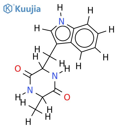 (3R, 6S)-Cyclo(alanyltryptophyl) structure