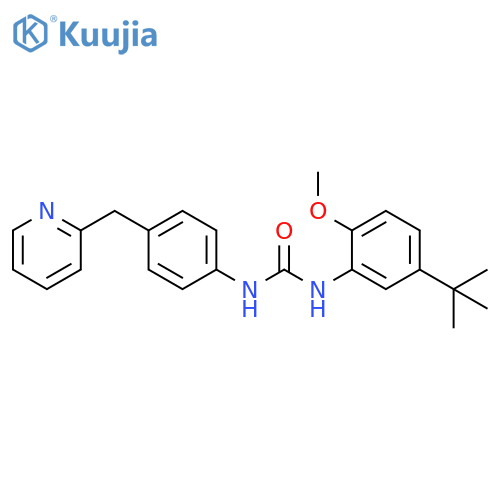 Urea,N-[5-(1,1-dimethylethyl)-2-methoxyphenyl]-N'-[4-(2-pyridinylmethyl)phenyl]- structure
