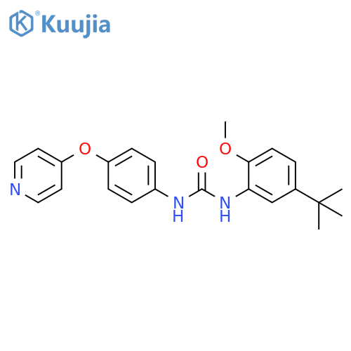 Urea,N-[5-(1,1-dimethylethyl)-2-methoxyphenyl]-N'-[4-(4-pyridinyloxy)phenyl]- structure