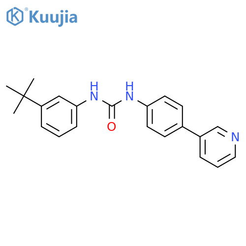 Urea, N-[3-(1,1-dimethylethyl)phenyl]-N'-[4-(3-pyridinyl)phenyl]- structure