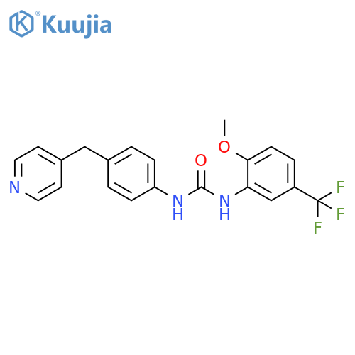 Urea, N-[2-methoxy-5-(trifluoromethyl)phenyl]-N'-[4-(4-pyridinylmethyl)phenyl]- structure
