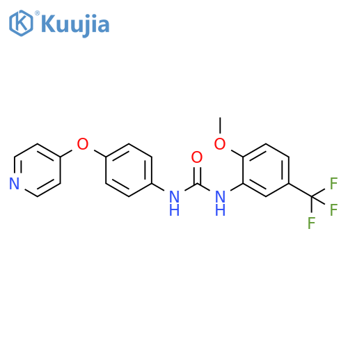 Urea,N-[2-methoxy-5-(trifluoromethyl)phenyl]-N'-[4-(4-pyridinyloxy)phenyl]- structure