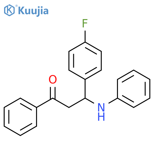 1-Propanone, 3-(4-fluorophenyl)-1-phenyl-3-(phenylamino)- structure