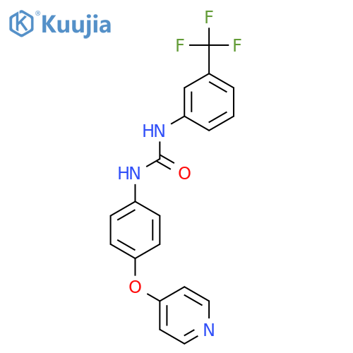 Urea, N-[4-(4-pyridinyloxy)phenyl]-N'-[3-(trifluoromethyl)phenyl]- structure