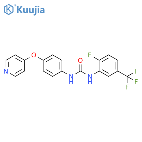 Urea, N-[2-fluoro-5-(trifluoromethyl)phenyl]-N'-[4-(4-pyridinyloxy)phenyl]- structure
