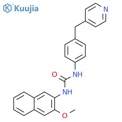 Urea, N-(3-methoxy-2-naphthalenyl)-N'-[4-(4-pyridinylmethyl)phenyl]- structure