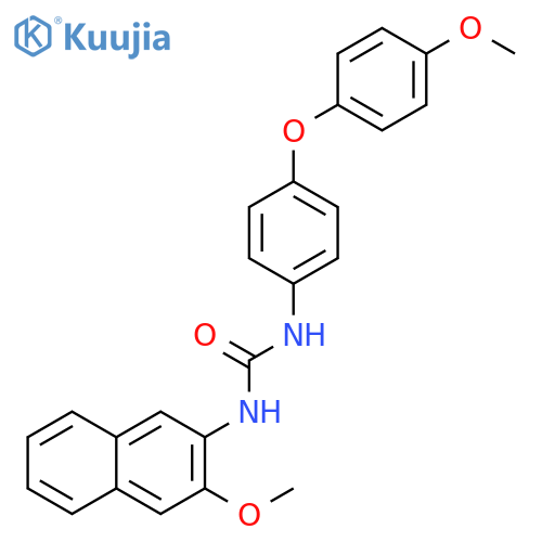 Urea, N-(3-methoxy-2-naphthalenyl)-N'-[4-(4-methoxyphenoxy)phenyl]- structure