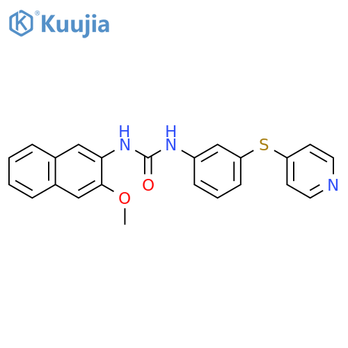 Urea, N-(3-methoxy-2-naphthalenyl)-N'-[3-(4-pyridinylthio)phenyl]- structure