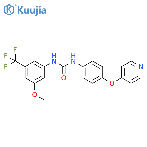 Urea,N-[3-methoxy-5-(trifluoromethyl)phenyl]-N'-[4-(4-pyridinyloxy)phenyl]- structure