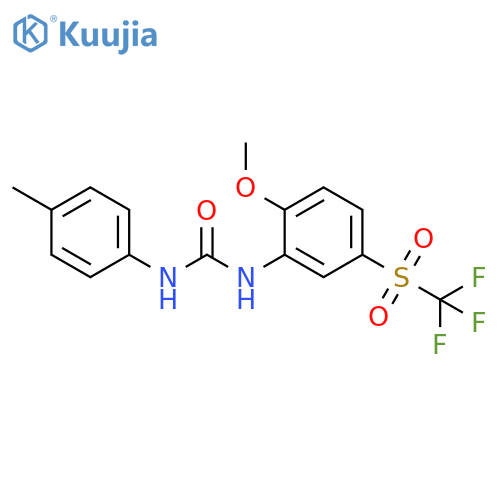 Urea,N-[2-methoxy-5-[(trifluoromethyl)sulfonyl]phenyl]-N'-(4-methylphenyl)- structure