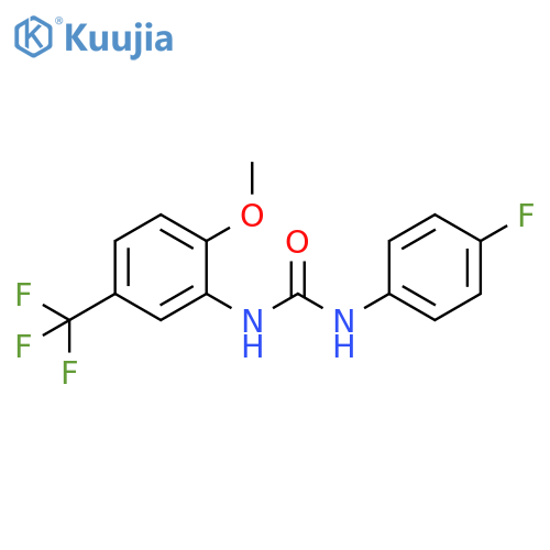 Urea, N-(4-fluorophenyl)-N'-[2-methoxy-5-(trifluoromethyl)phenyl]- structure