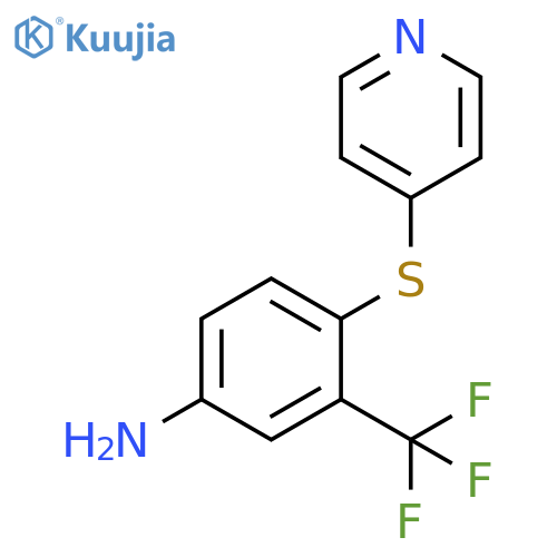 Benzenamine, 4-(4-pyridinylthio)-3-(trifluoromethyl)- structure