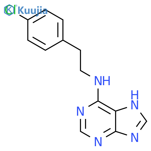 N-2-(4-chlorophenyl)ethyl-9H-purin-6-amine structure