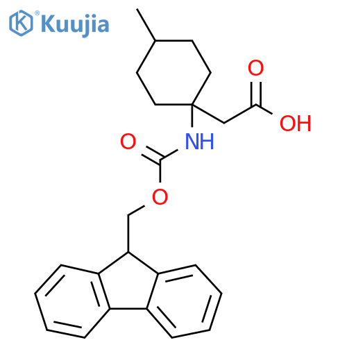 2-[1-({[(9H-fluoren-9-yl)methoxy]carbonyl}amino)-4-methylcyclohexyl]acetic acid structure