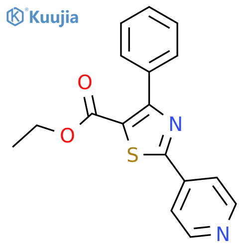 Ethyl 4-phenyl-2-(pyridin-4-yl)thiazole-5-carboxylate structure