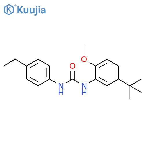 Urea, N-[5-(1,1-dimethylethyl)-2-methoxyphenyl]-N'-(4-ethylphenyl)- structure